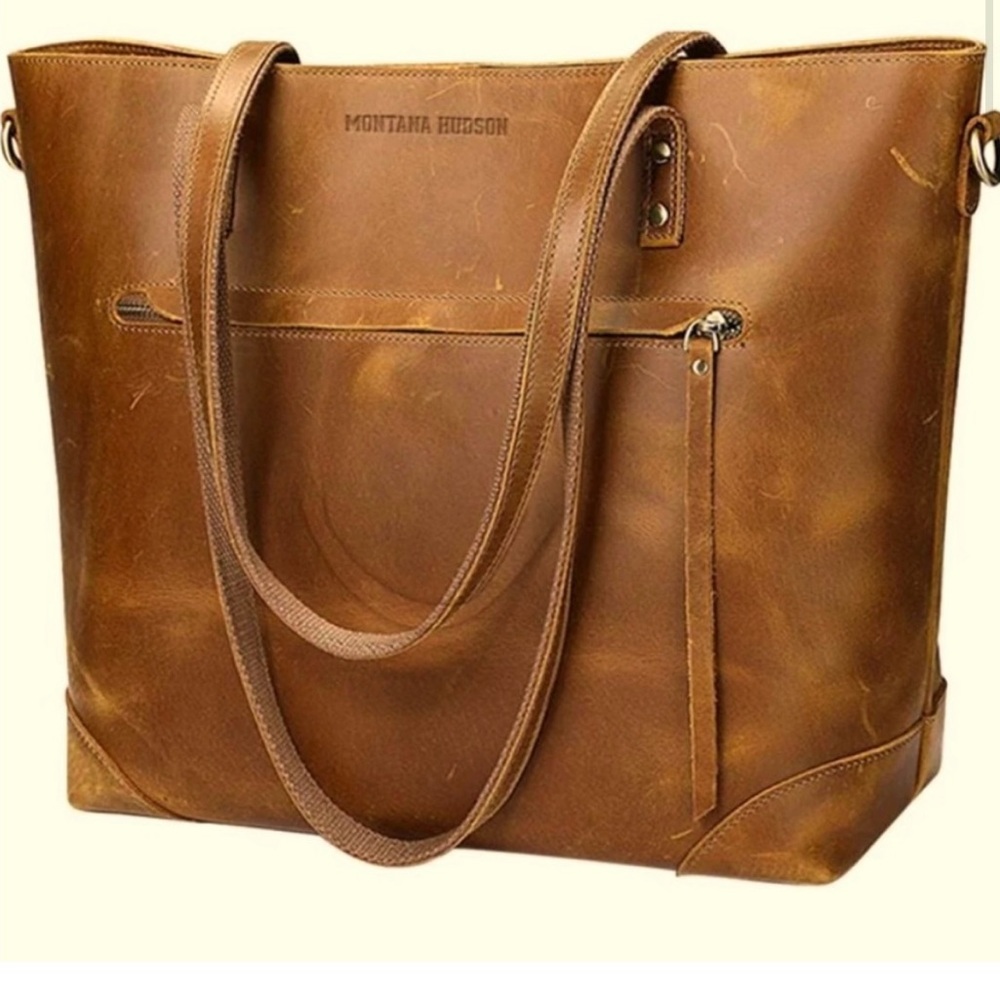 Montana Hudson Eva Leather Tote- new without Tags-